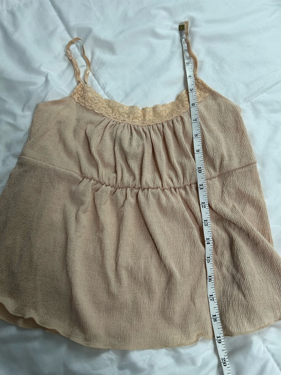 Vintage Y2K 725 Originals Lace Trim Lightweight Boho Spaghetti Strap Tank Top - Picture 6 of 7